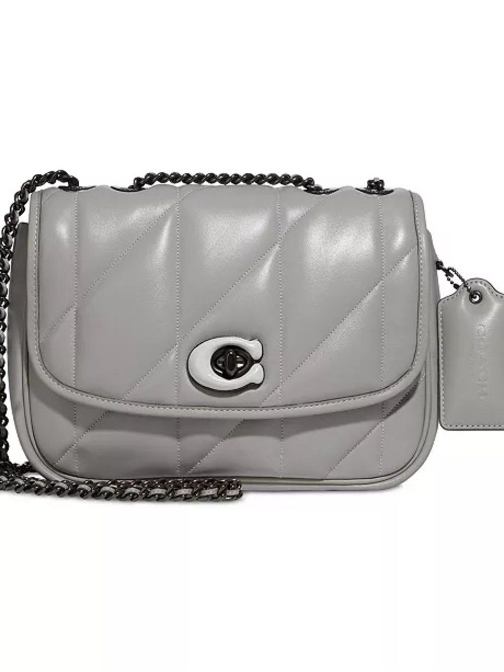 Coach Pillow Madison Shoulder Bag 28 – Gray Quilted Nappa Leather